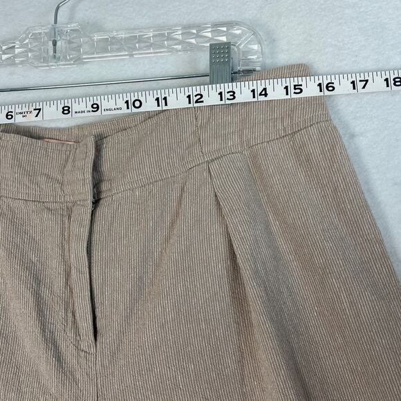 Gibson Latimer Linen Blend Wide Leg Women's Pants Tan White Stripe Size 8 - Picture 4 of 9